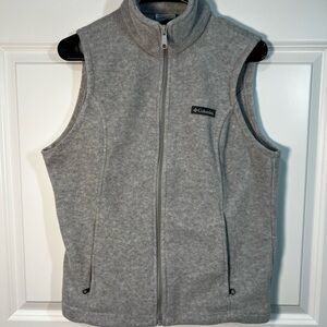 Columbia Gray Fleece Vest Women’s Medium